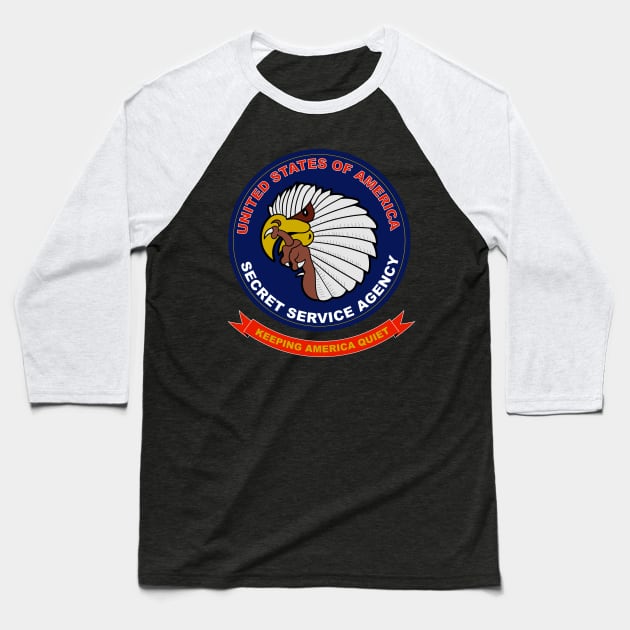 US Secret Service Agency Keeping America Quiet Baseball T-Shirt by Meta Cortex